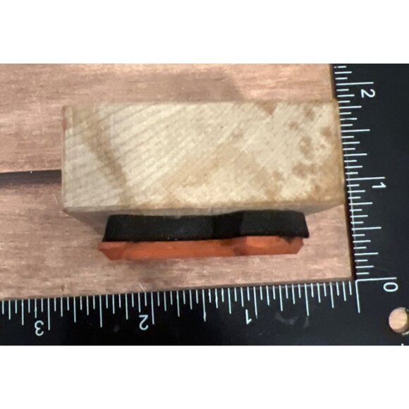 HTF All About Paper LLC 2003 Mushroom Rubber Stamp Wood Mounted Craft Supply - Picture 7 of 7